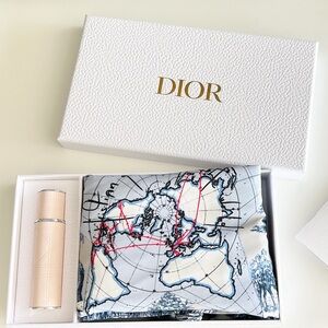 Dior World Map Pouch and Perfume Set